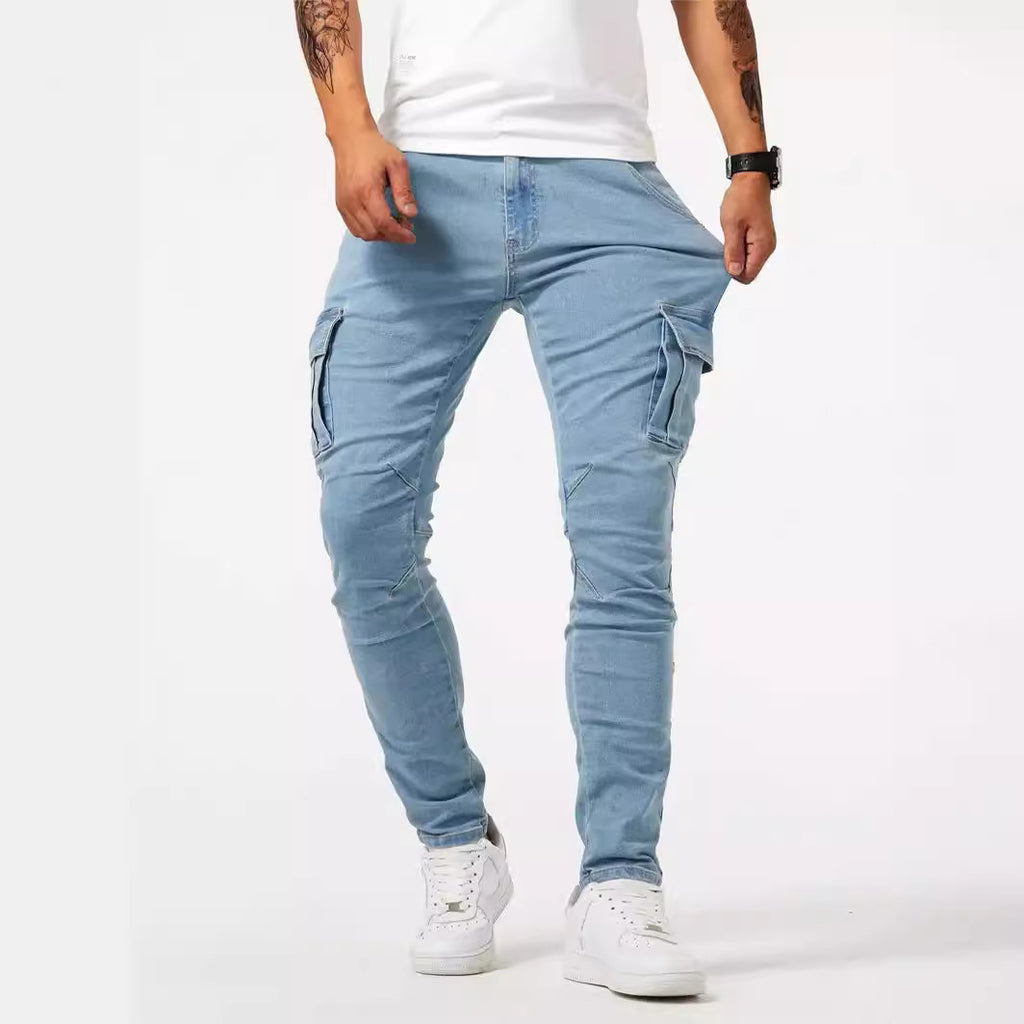 Super Stretchy Cargo Denim Pants