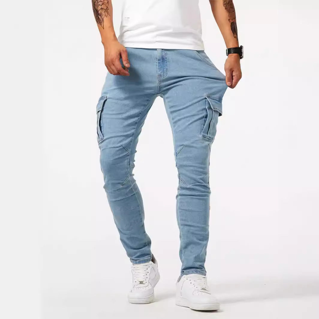 Super Stretchy Cargo Denim Pants