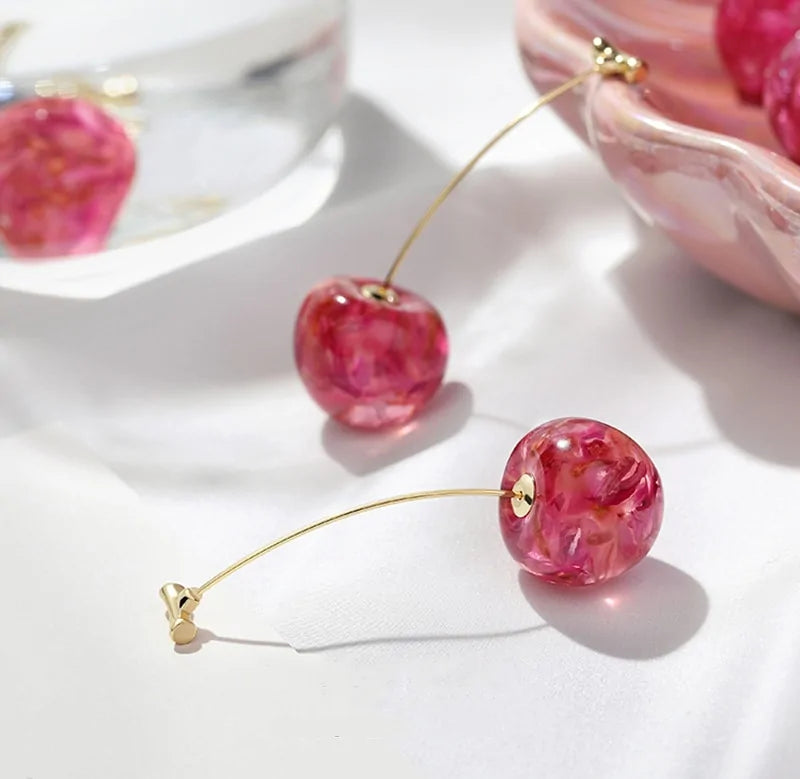 Women's Cherry Drop Earrings