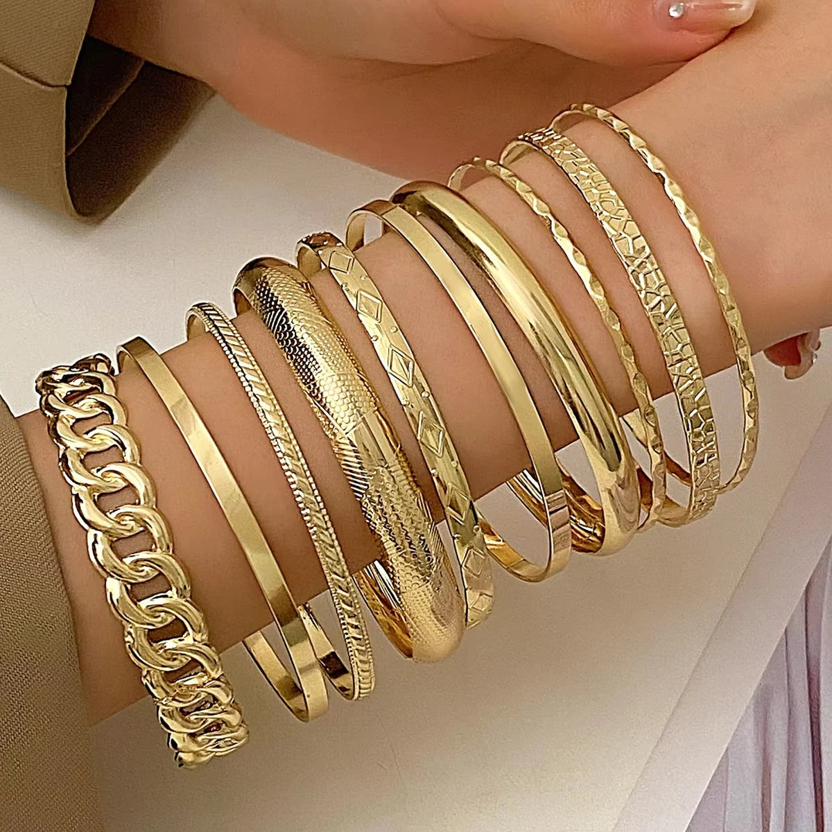 Ten Piece Set Of Bracelets