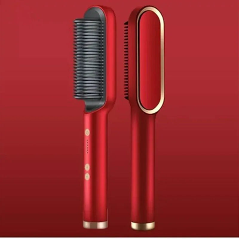 Electric Heated Hair Straightener Brush Bazaare Mart Hot Brush