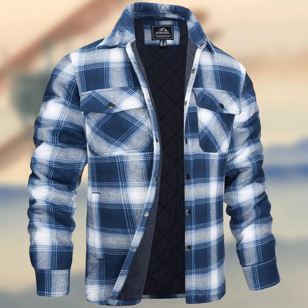 Long Sleeve Thick Checks  Men's Jacket