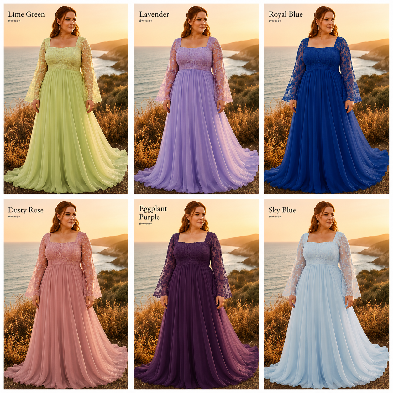 Custom Plus Size A-Line Tulle Wedding Dress with Sheer Lace Bell Sleeves – Romantic Square Neck Bridal Gown Bazaare Mart Plus Size Wedding Dress