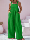 Wide Leg Overalls Green Bazaare Mart Plus Size Overalls