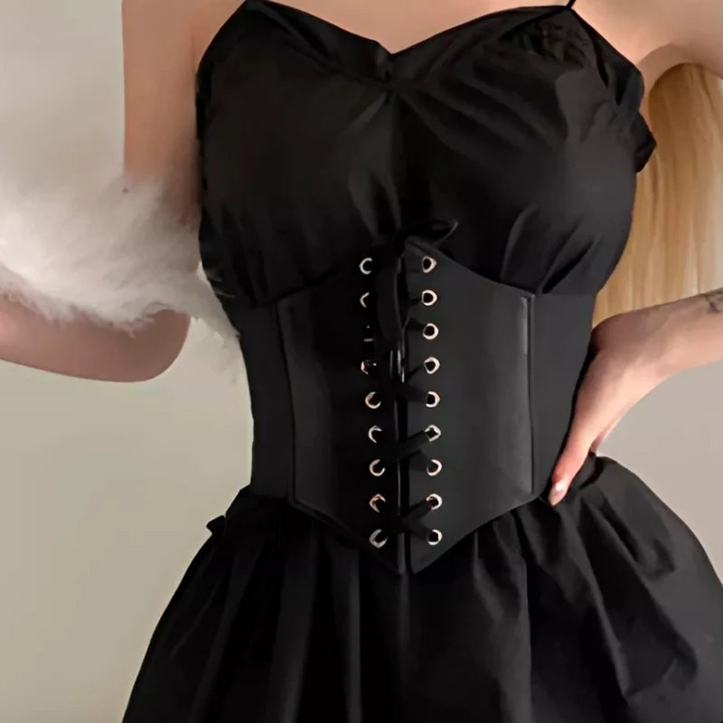 Wide PU Leather Corset Belt Bazaare Mart Wide PU Leather Corset Belt