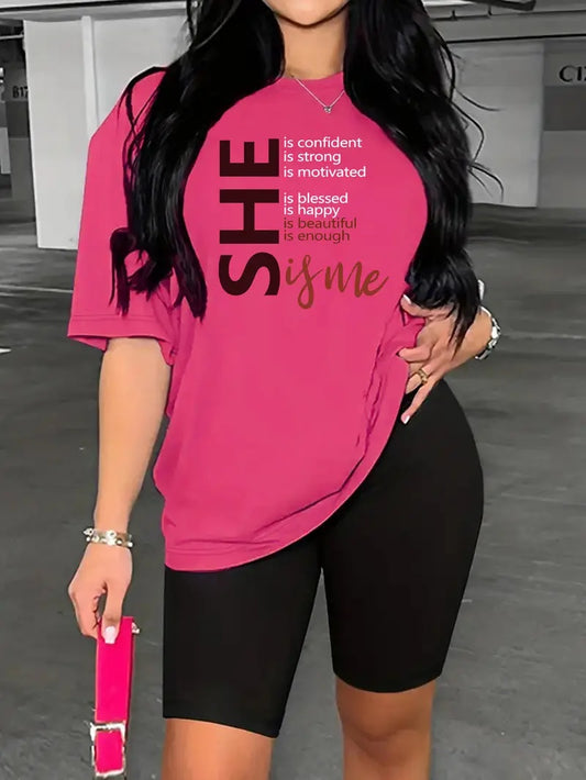 Women's Motivational Shorts Set