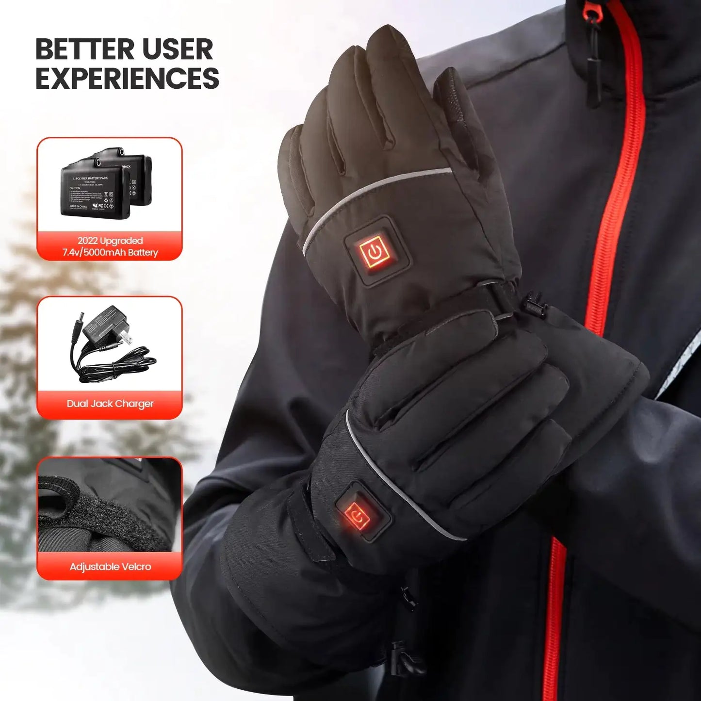 Heated Gloves Battery Powered