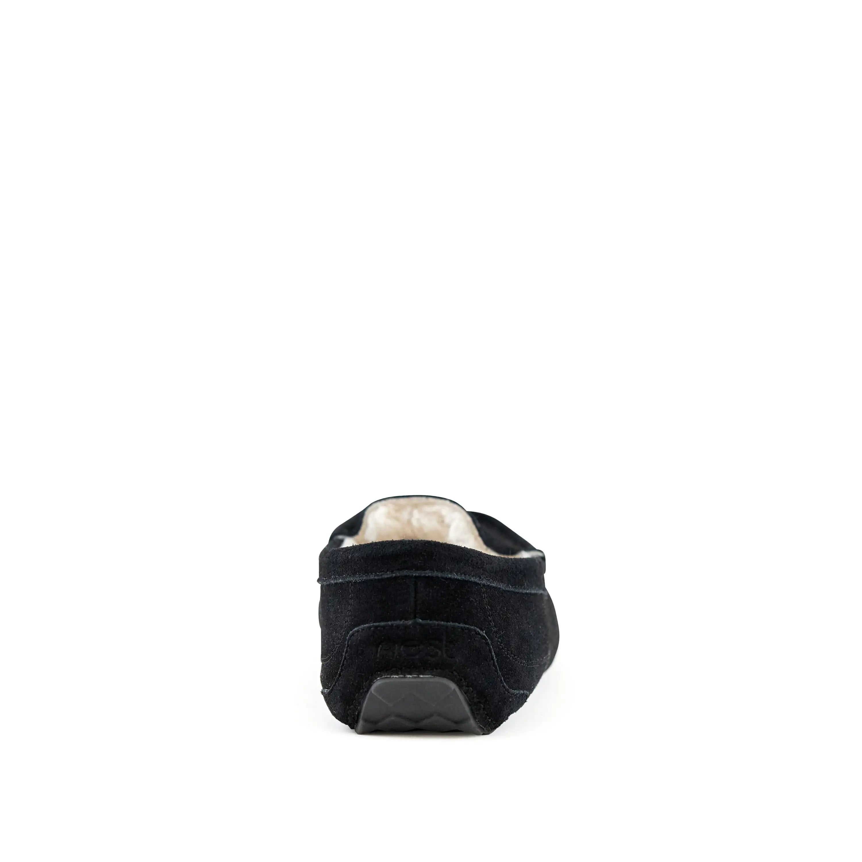 Men's Black PU Suede Lined Slippers