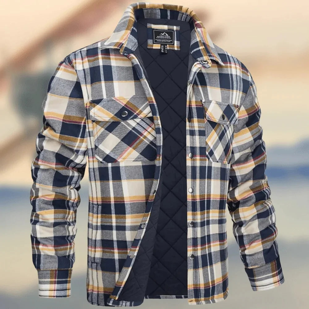 Long Sleeve Thick Checks  Men's Jacket