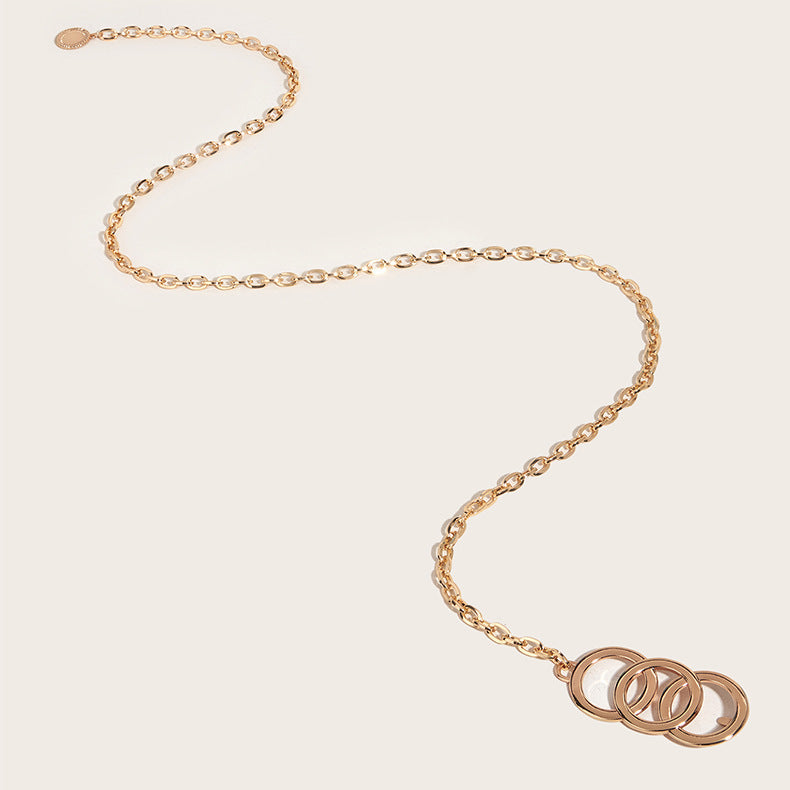 Atmospheric Metal Pendant Chain Belt