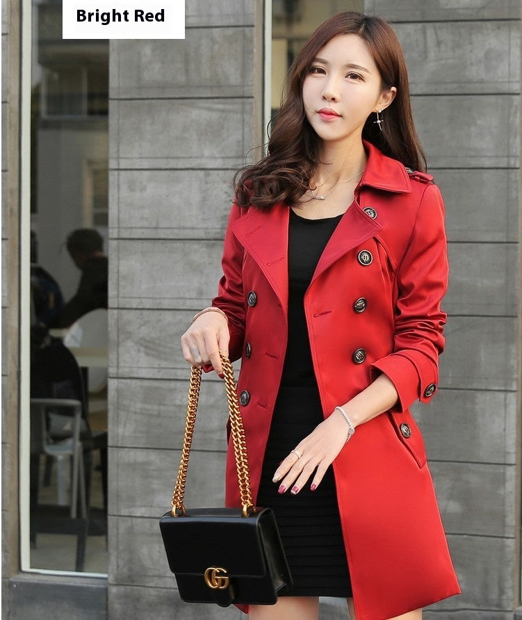 Women's Fashion Double Breasted Trench Coat