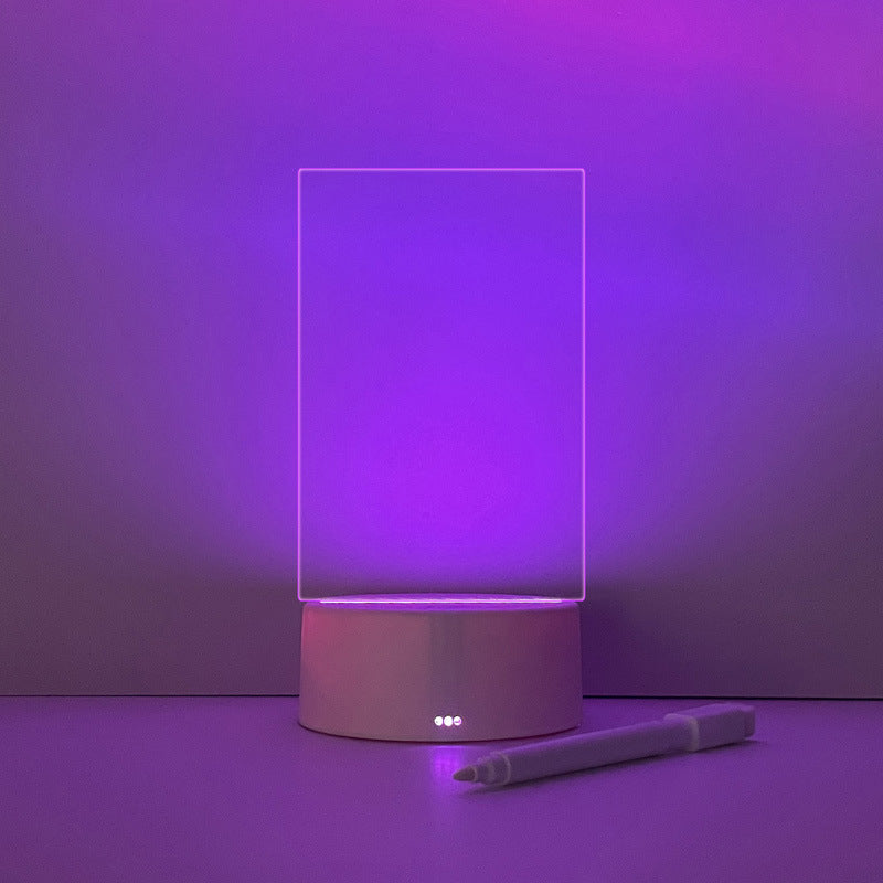 Purple Light Acrylic Memo