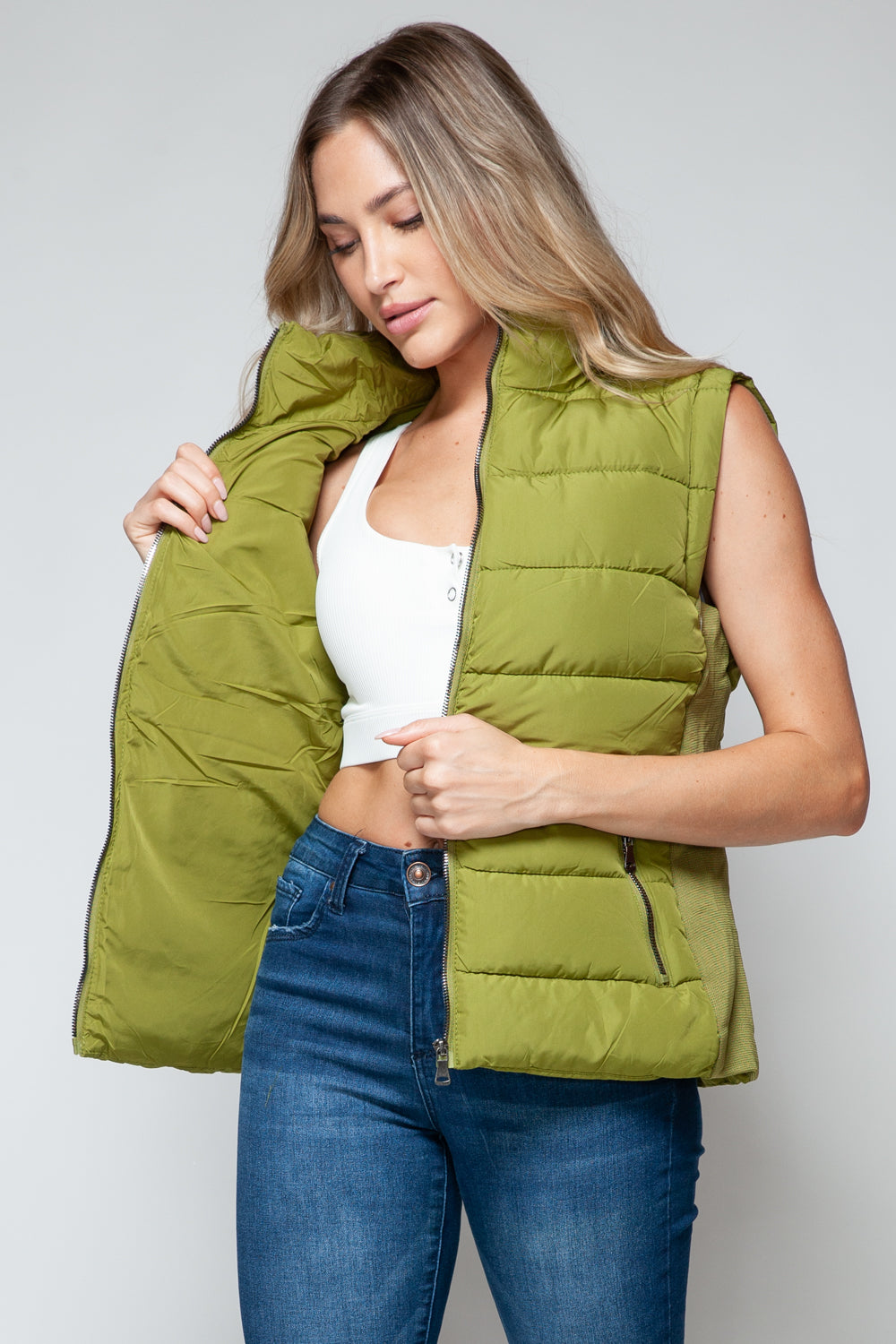 Lime Green Puffer Vest