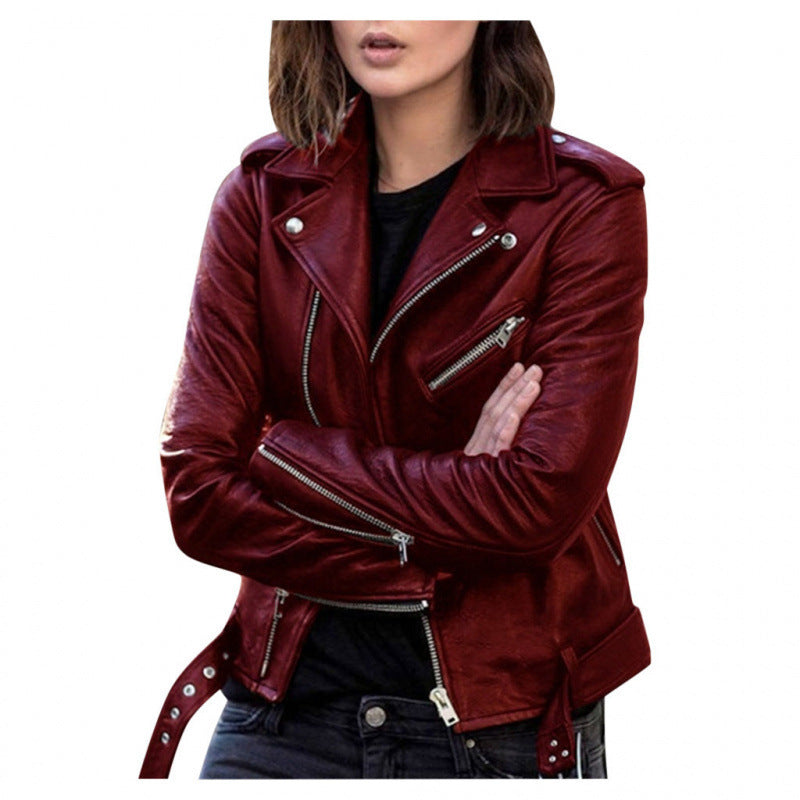 PU Leather Biker Jacket