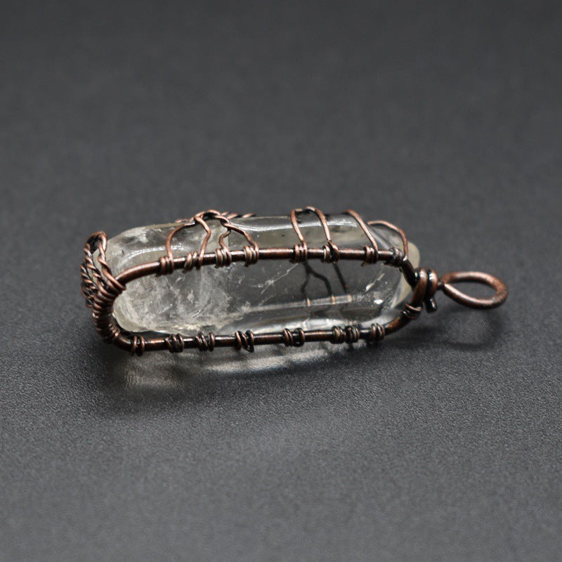 Crystal Pillar Tree Of Life Necklace