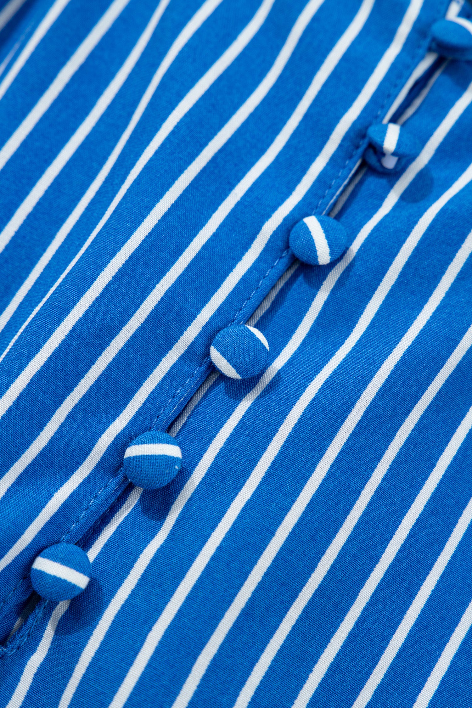 Striped Puff Sleeve Button Front Blouse – Ruffle Cuff Summer Shirt for Women Dear-Lover Dropshipping Tops/Blouses & Shirts