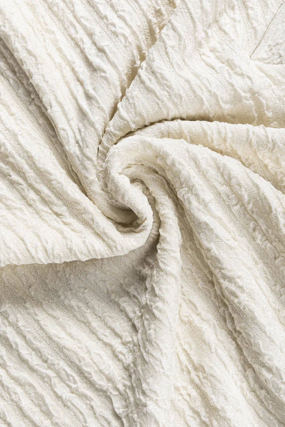 Pale Khaki Textured Wide Sleeve V Neck T Shirt Bazaare Mart Tops/Tops & Tees