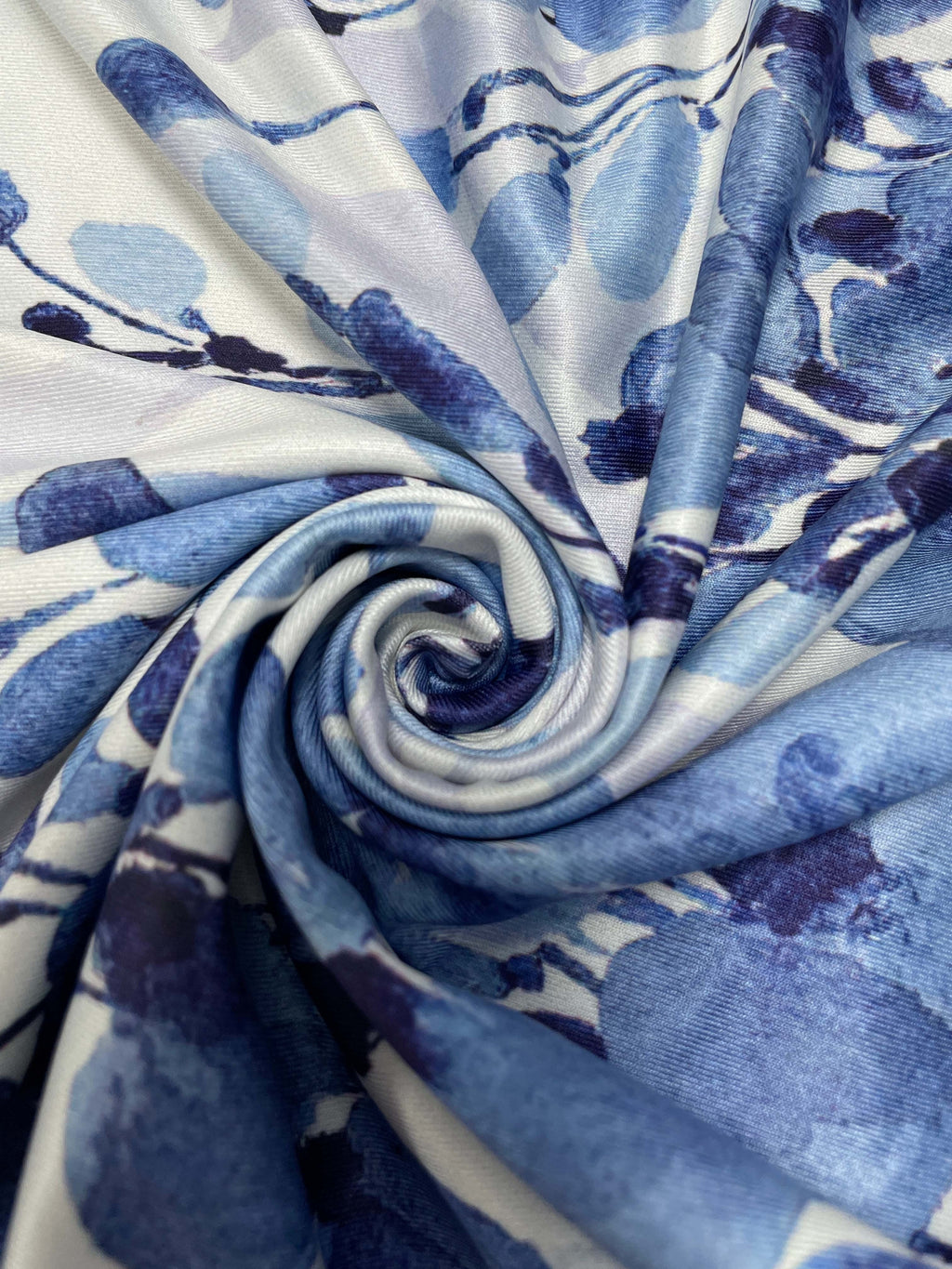 Blue Floral Two-piece Pants Set