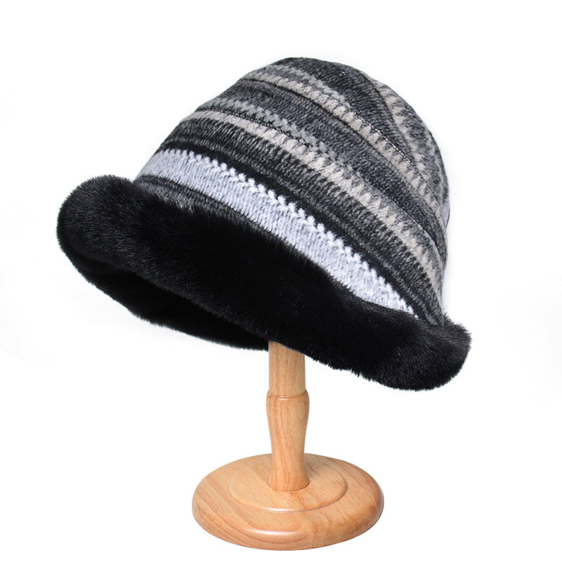 Ethnic Style Warm Thick Bucket Hat