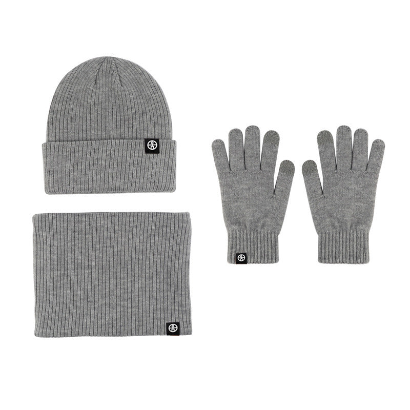 Three-piece Alpaca Fleece Hat Scarf Gloves Set