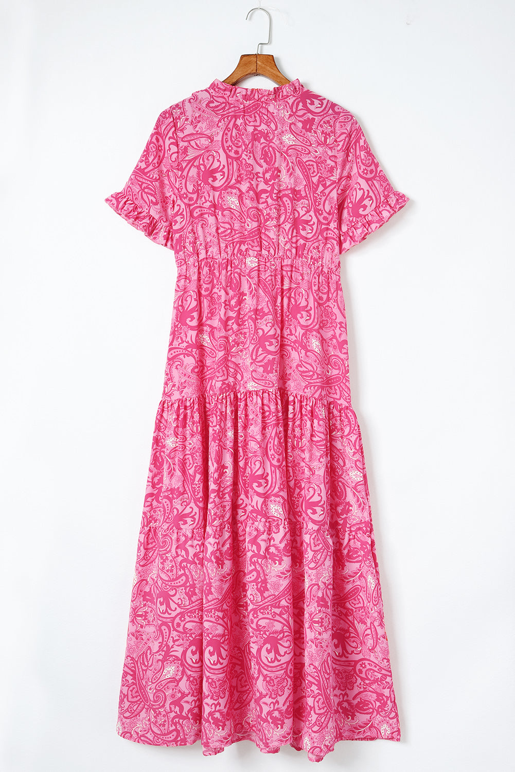 Floral Ruffled Tiered Empire Maxi Dress