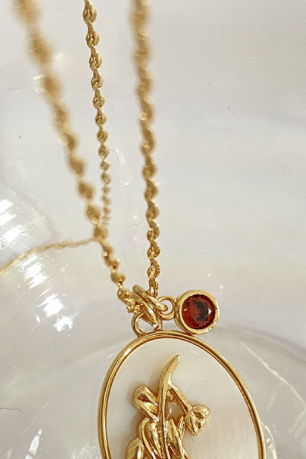 Birth Flower Shell Necklace