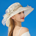 British Lady Elegant Summer Dress Hat Beige M56 To 58cm Bazaare Mart Summer Dress Hat