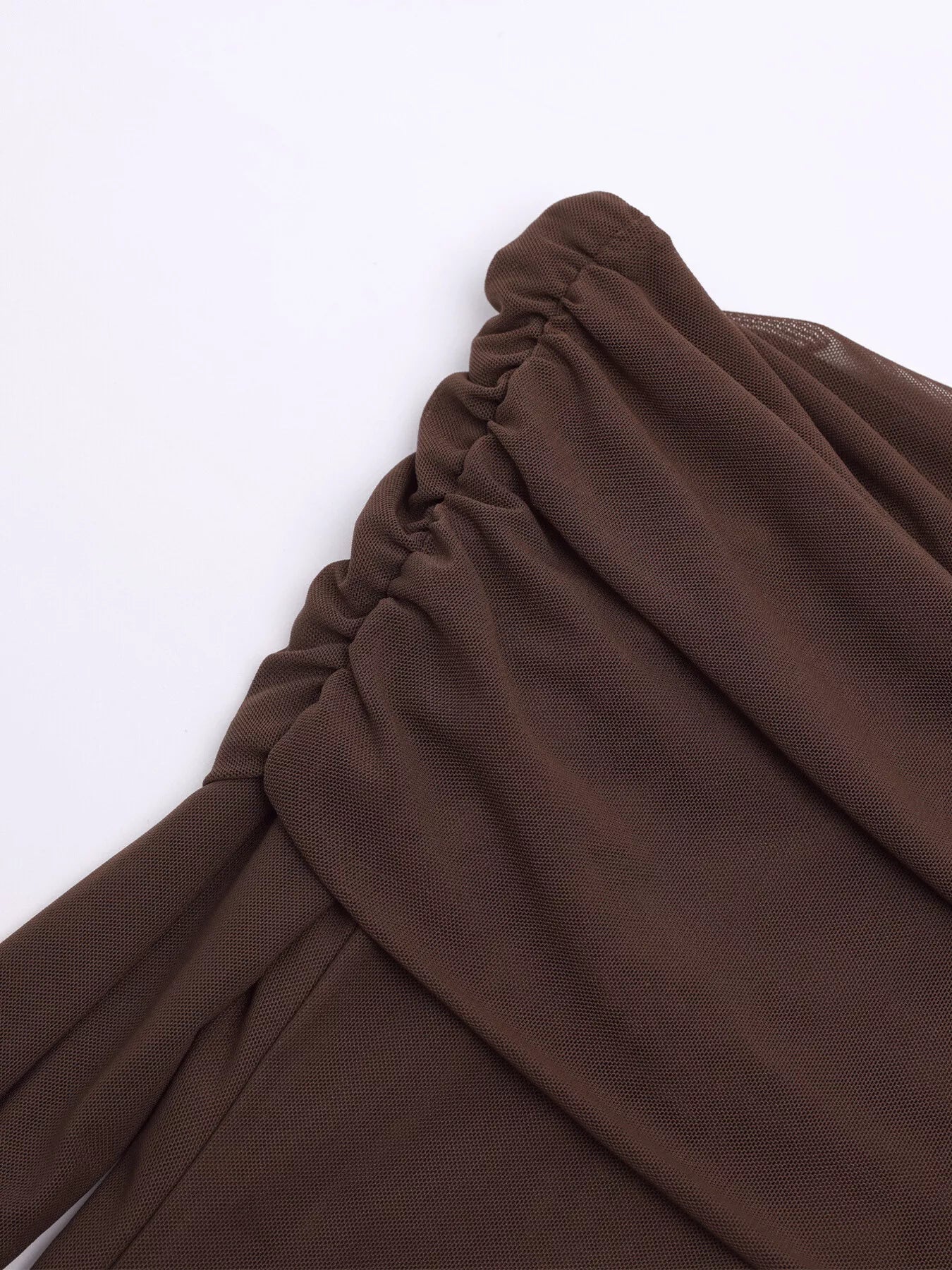 Off-Shoulder Ruched Long Sleeve Maxi Dress Trendsi Off-Shoulder Ruched Long Sleeve Maxi Dress