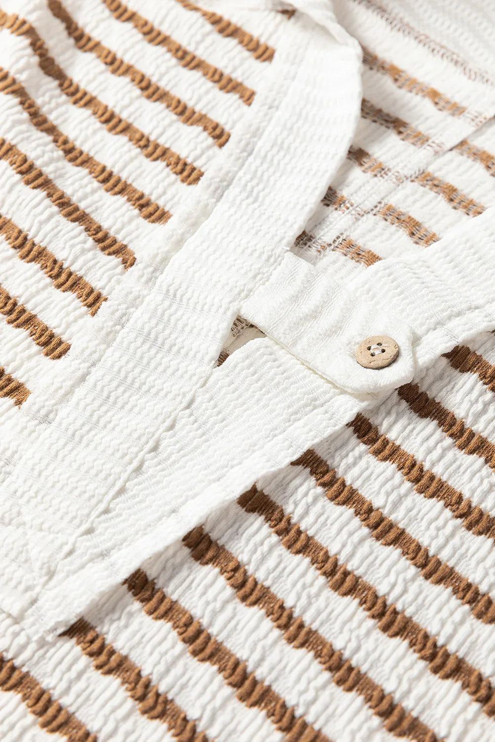 Khaki Striped Hoodie Bazaare Mart Plus Size/Plus Size Tops/Plus Size Long Sleeve Tops