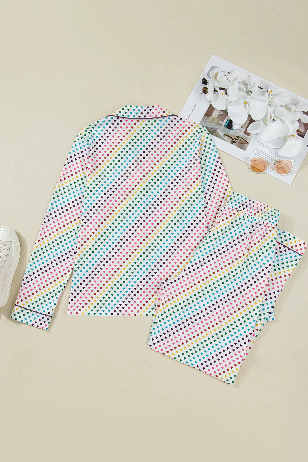 Rainbow Heart Pajama Set Bazaarre Mart Loungewear & Sleepwear/Sleepwear