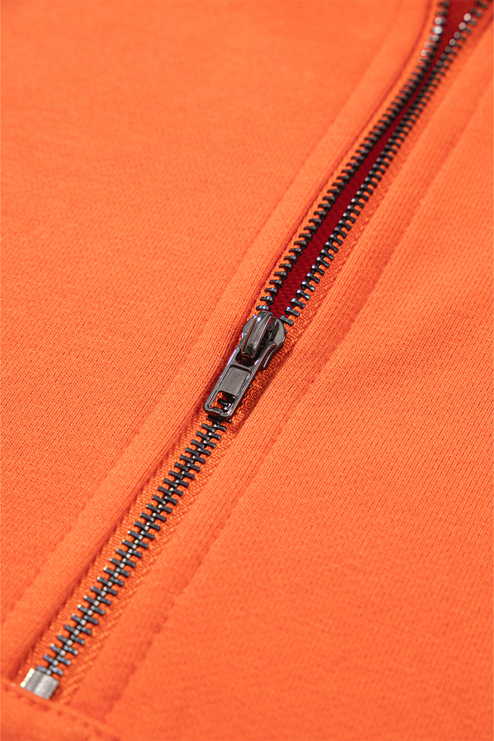 Orange Half Zip Oversized Hoodie