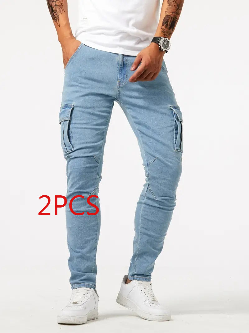 Super Stretchy Cargo Denim Pants