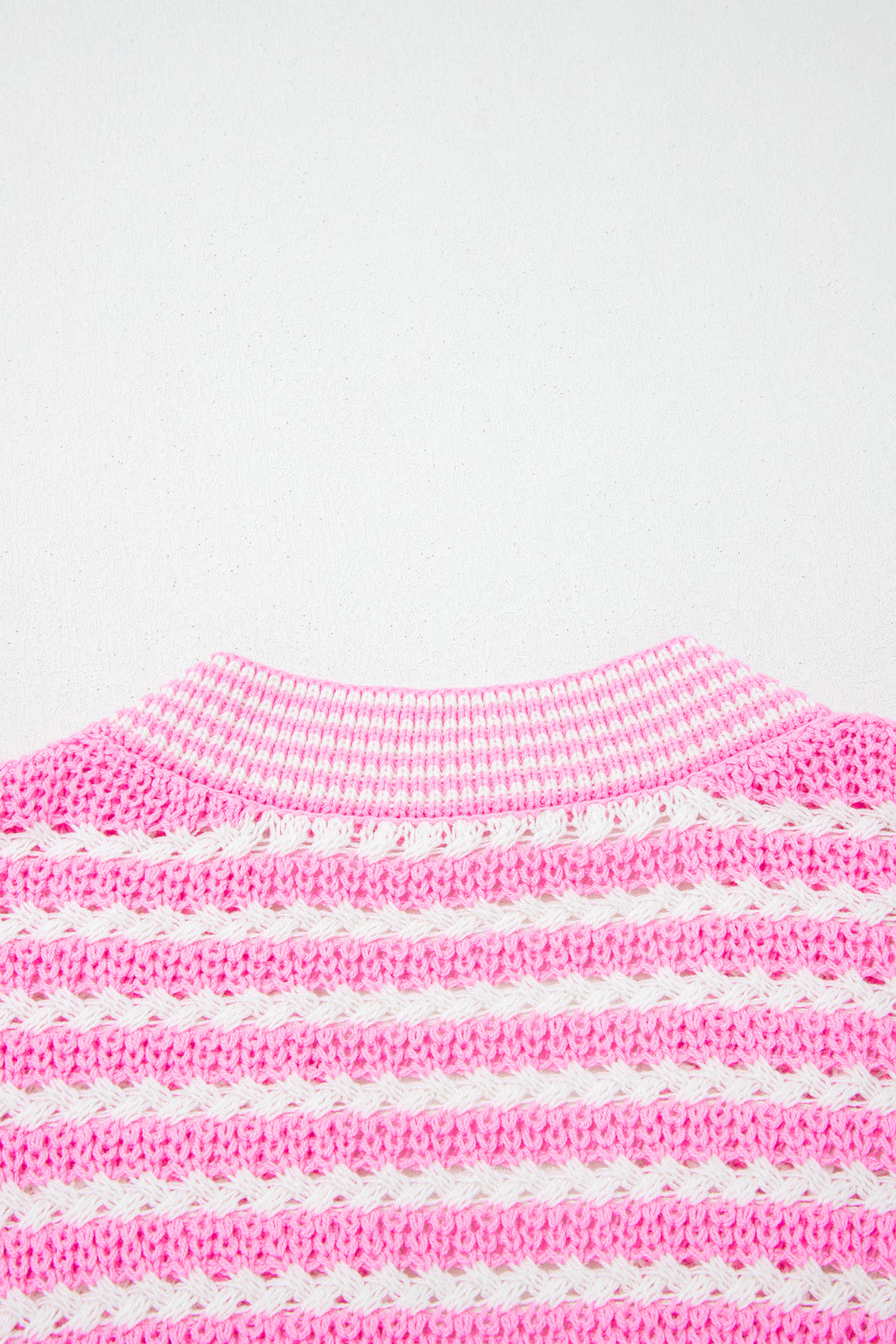 Striped Short Sleeve Knit V Neck Bow Knot Sweater Bazaare Mart Sweaters & Cardigans/Short Sleeve Sweaters