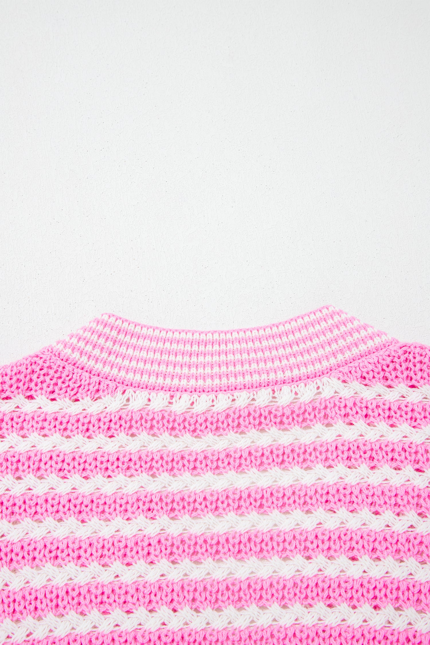 Striped Short Sleeve Knit V Neck Bow Knot Sweater Bazaare Mart Sweaters & Cardigans/Short Sleeve Sweaters