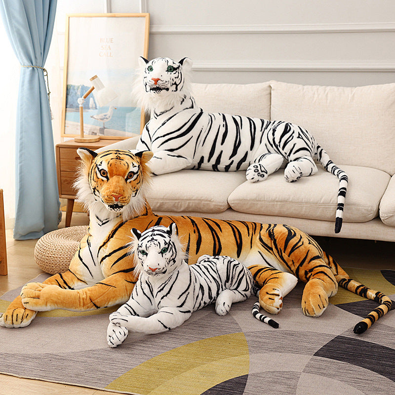 White & Orange Stuffed Plush Tigers