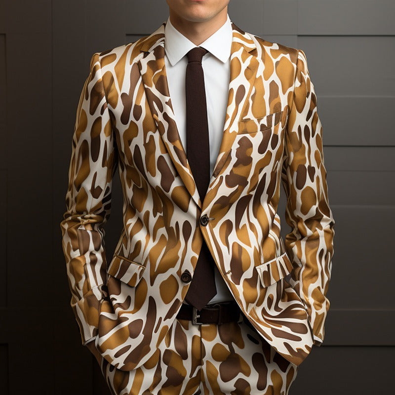 Men's 3D Digital Print Suit