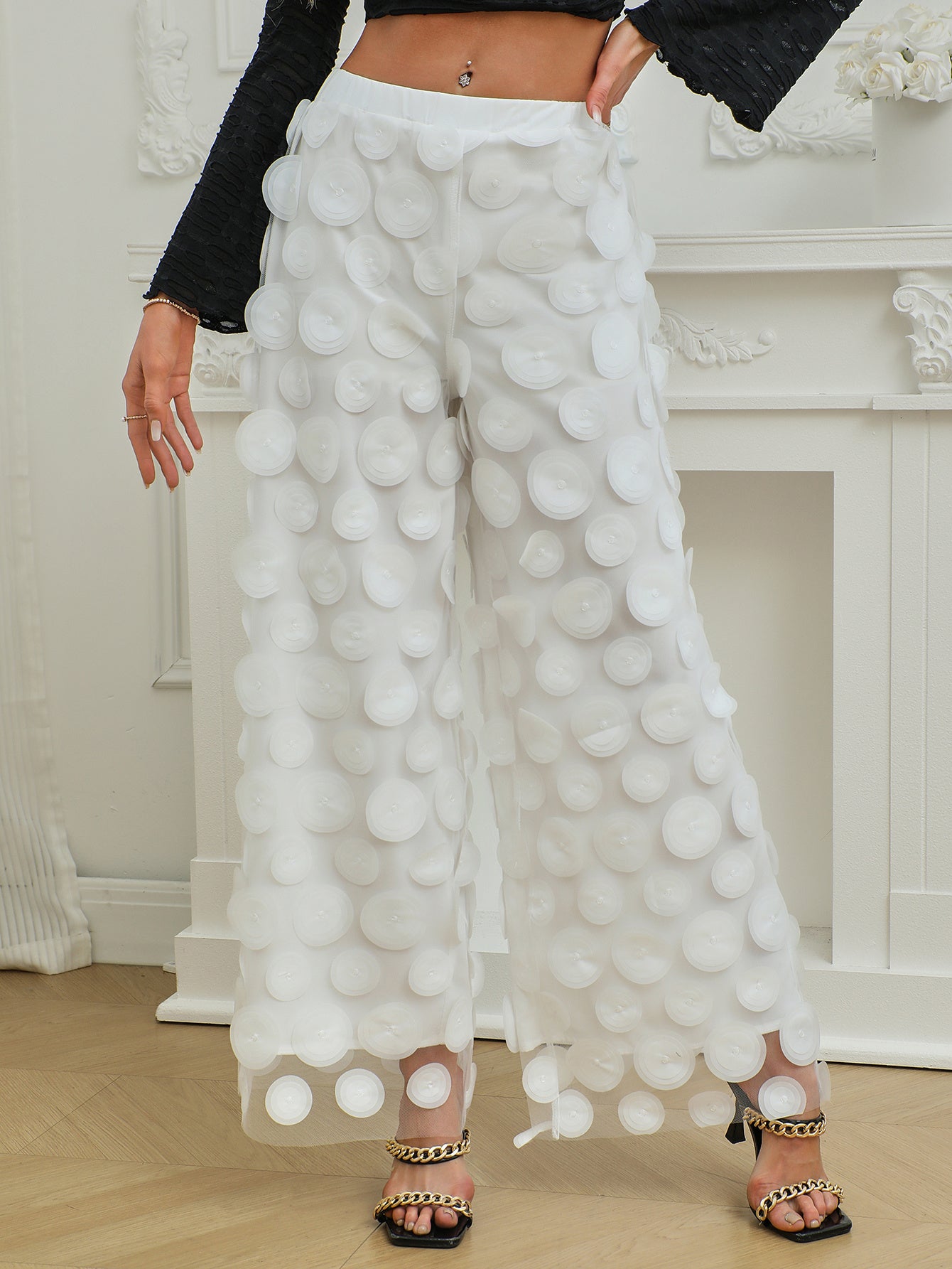 Large Lace Dot Pants