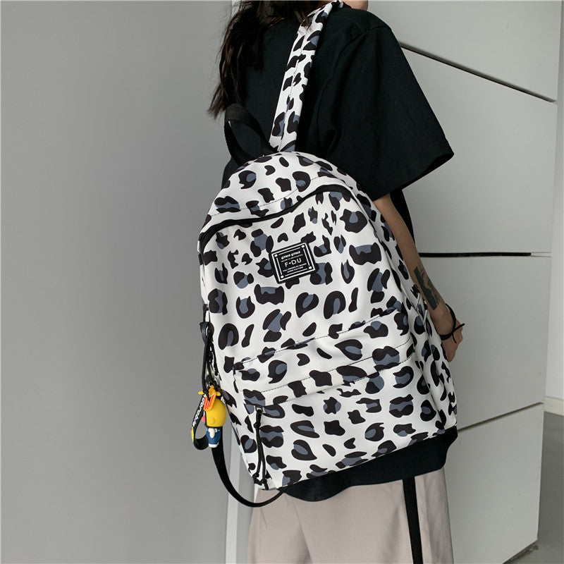 Waterproof Nylon Leopard Backpack