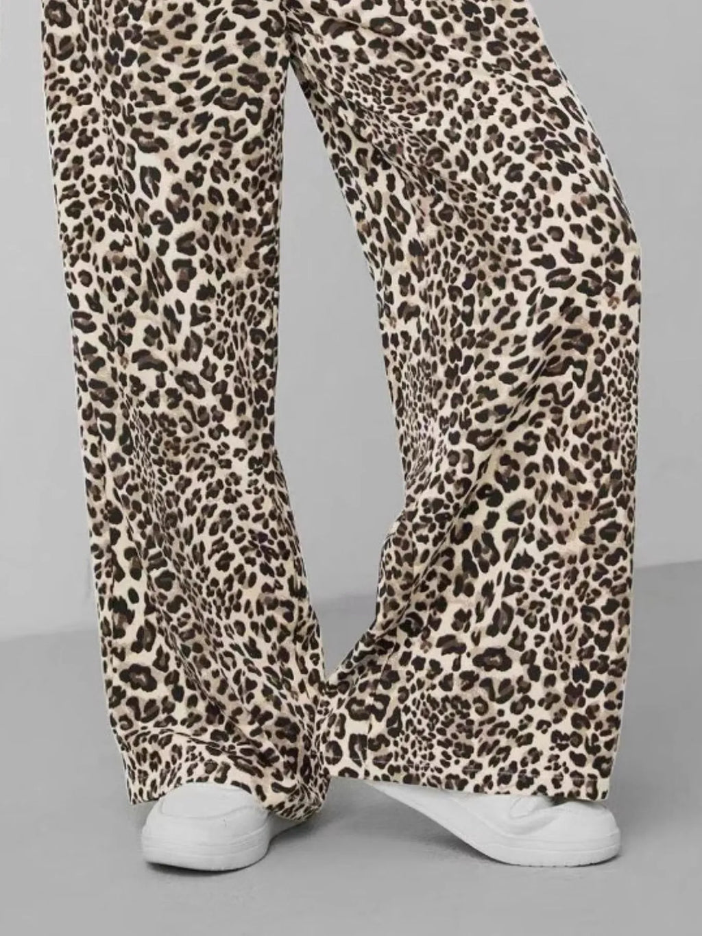 Leopard Print Wide Leg Pants Trendsi Leopard Print Wide Leg Pants