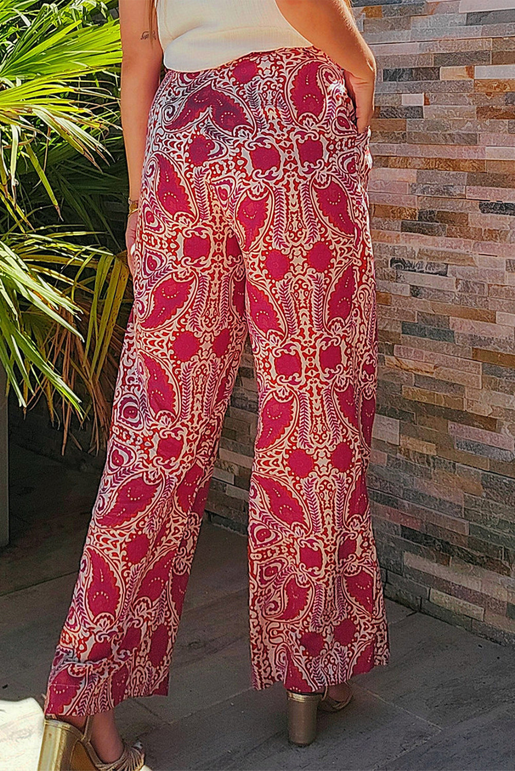 Red Paisley Pants