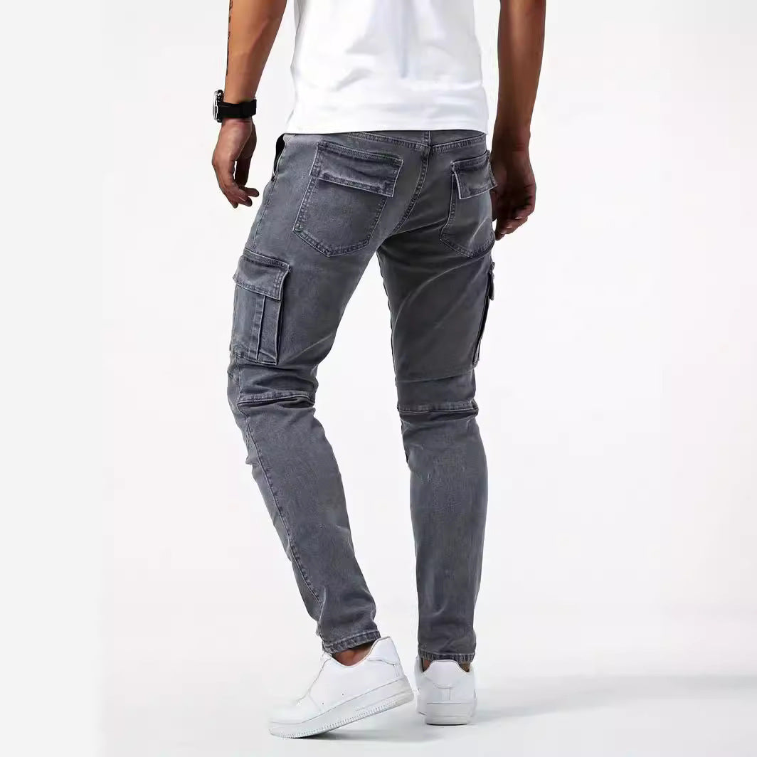 Super Stretchy Cargo Denim Pants