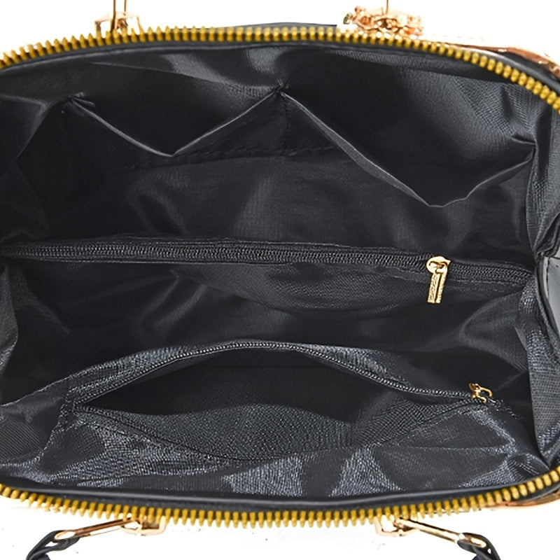 Elegant Floral Embroidered Handbag