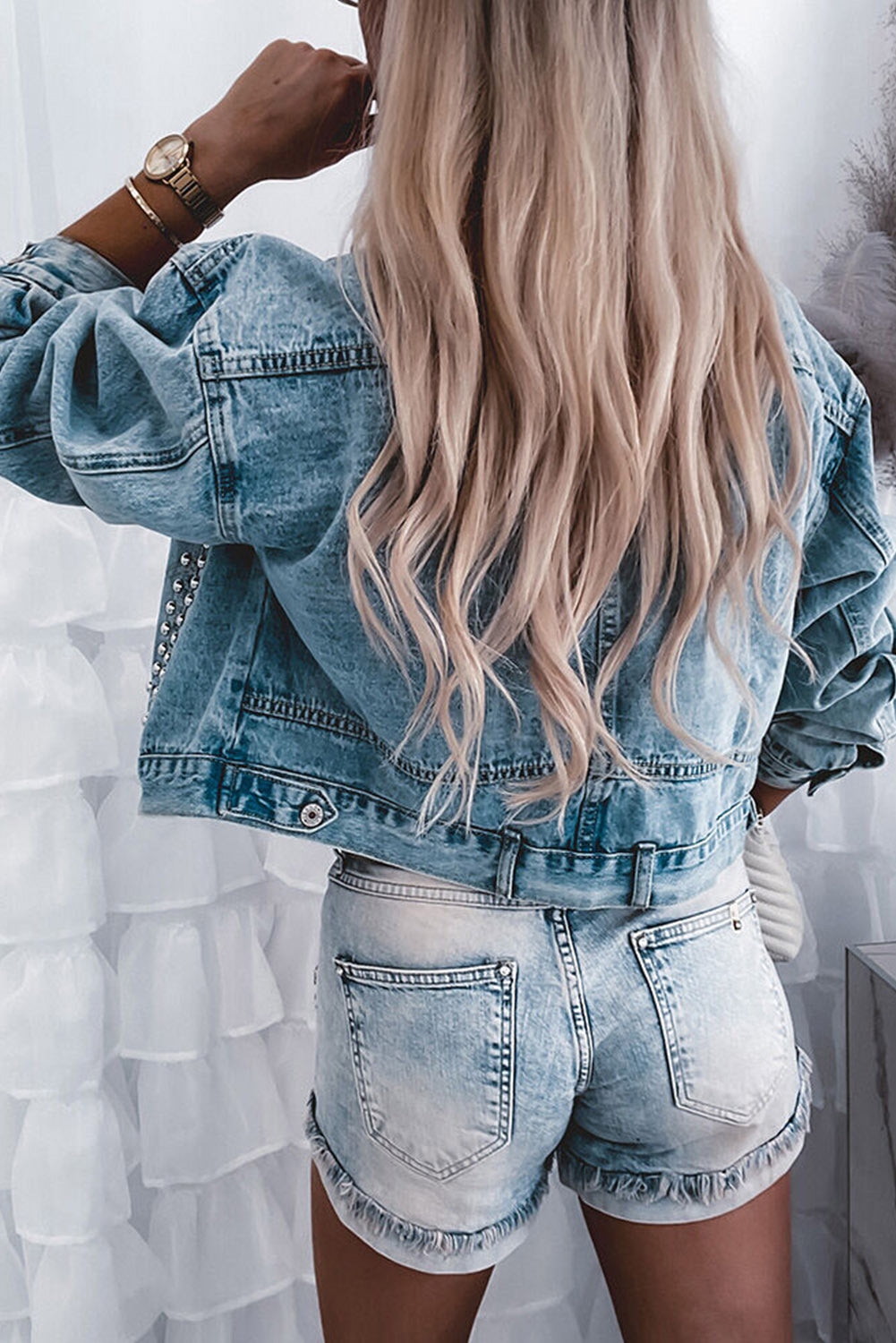 Rivet Studded Denim Jacket