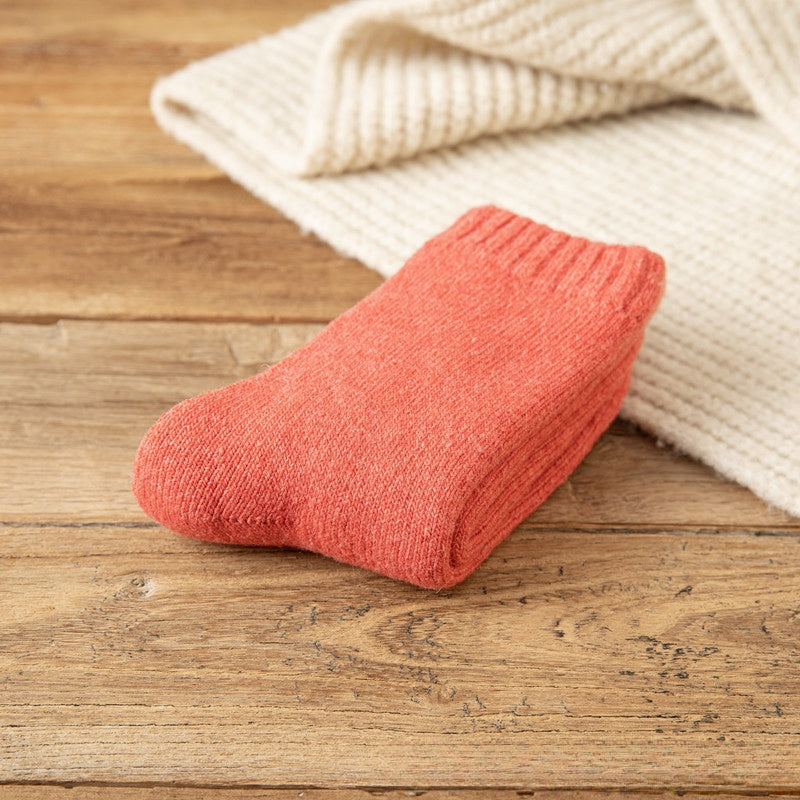 Watermelon Winter Warm Padded Extra Thick Fleece Lined Middle Tube Socks