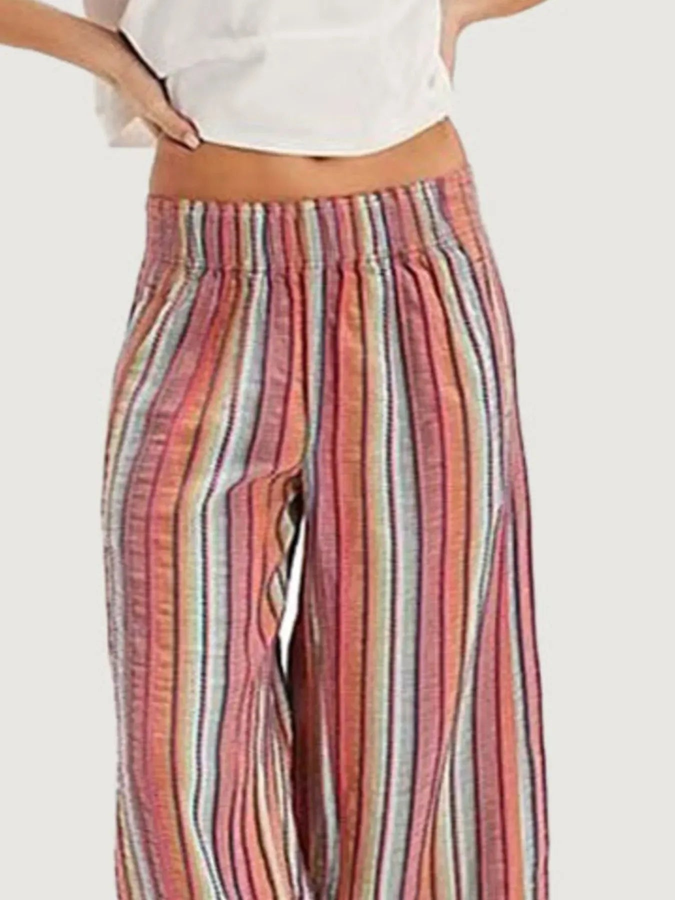 Striped Wide Leg Pants Bazaare Mart Striped Wide Leg Pants