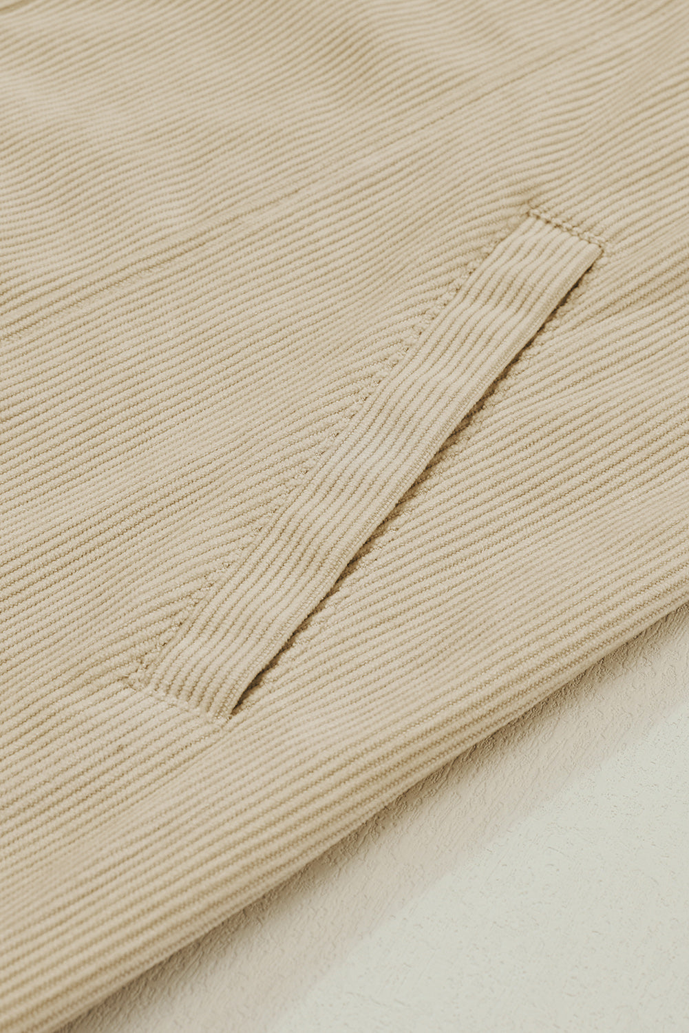 Khaki Plus Size Corduroy Jacket