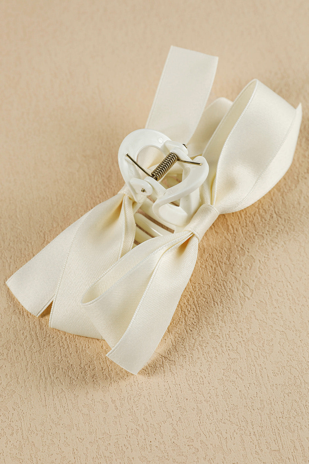 White Bow Hair Clip