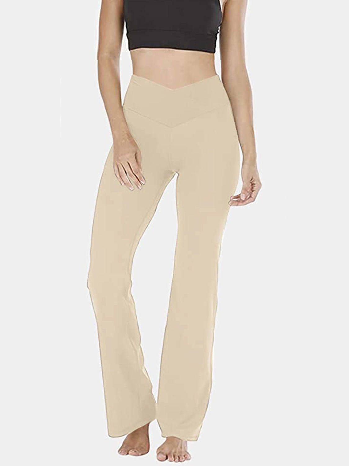V-Waist Bootcut Long Slacks