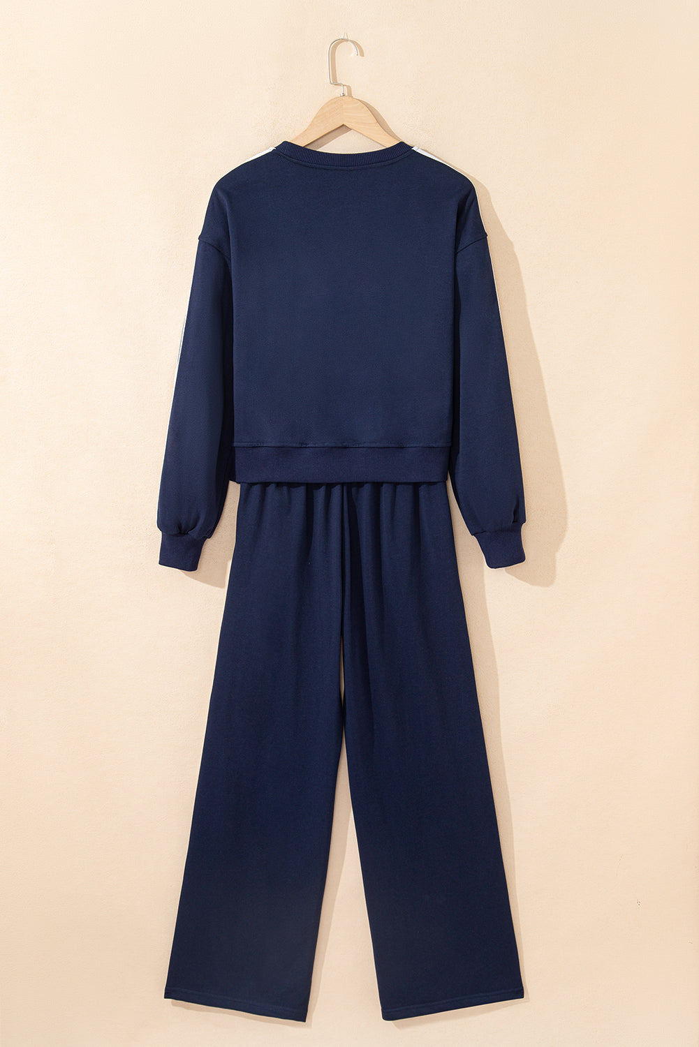 Navy Blue Varsity Striped Sweatsuit