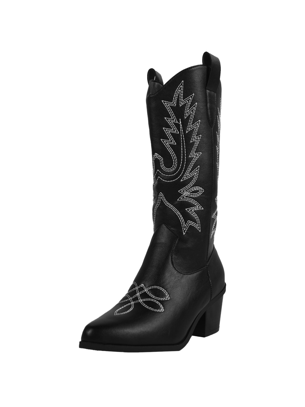 High Heel Western Cowboy Knight Boots – Women’s Pointed Toe Tall Cowgirl Boots Black C CJ Dropshipping White Cowgirl Boots